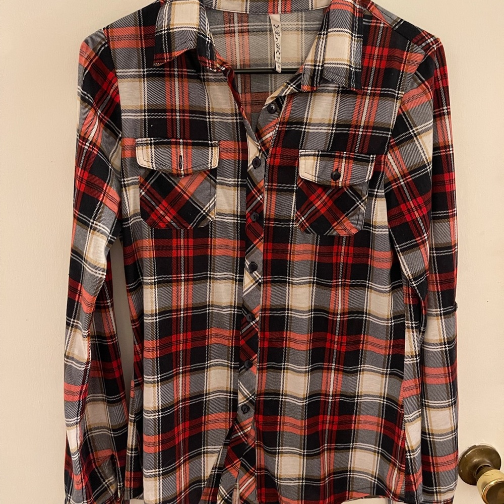 Plaid Top- size Medium